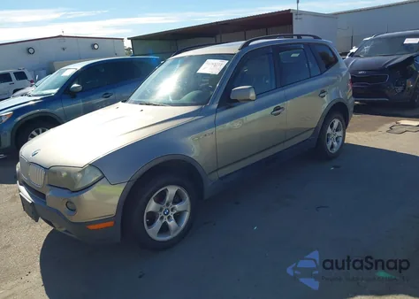 2007 BMW X3 3.0Si z USA, uszkodzony, nr VIN WBXPC93447WF28565